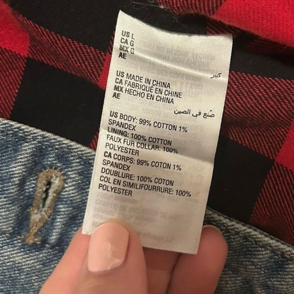 Style & Co Women's Sherpa Lined Collar Denim Jacket Blue Size L Casual - Picture 8 of 13